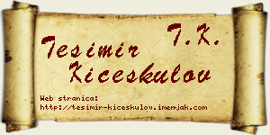 Tešimir Kićeskulov vizit kartica
